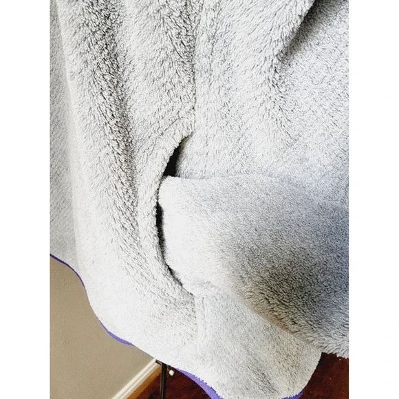 Patagonia Synchilla Pullover Snap T Fleece Jacket Mens Size M Gray Purple a - Picture 7 of 7